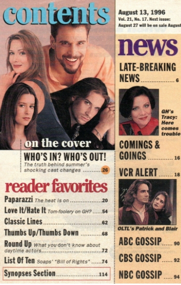 soap opera weekly 1996